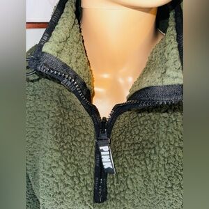 Pink Victoria Secret Fleece Pull Over Jacket